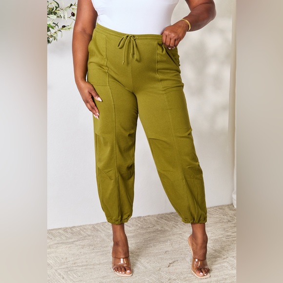 NEW Culture Code PLUS + REG Size Moss Green Cargo Pocket Jogger Sweatpants - Picture 6 of 8